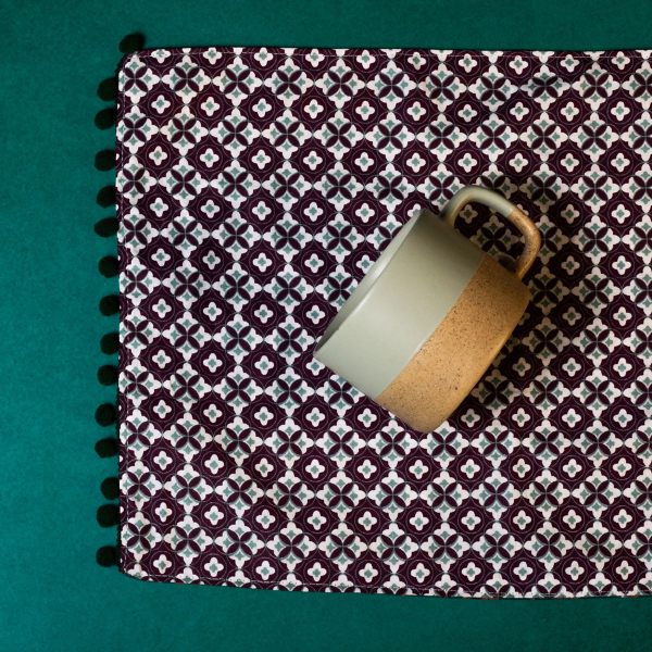 Σουπλά 2 Όψεων (Σετ 2τμχ) White Fabric Wilma Multi