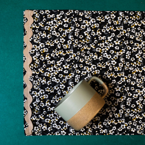 Σουπλά 2 Όψεων (Σετ 2τμχ) White Fabric Leora Multi