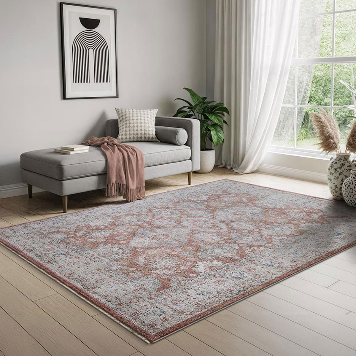 Χαλί Διαδρόμου (80X150) New Plan Lotus 37408 Home Χαλιά Διάδρομοι Spitishop