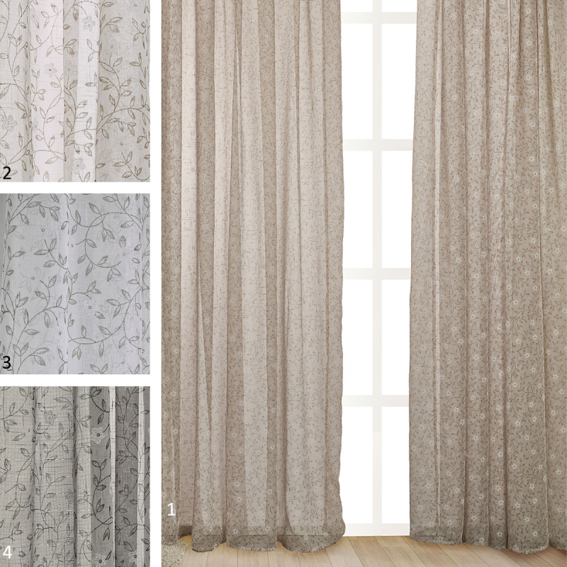 Κουρτίνα (270x280) Με Τρέσα Whitegg K0218