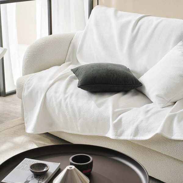 Ριχτάρι Καναπέ Διθέσιου Βελουτέ (180x250) Gofis Home Nimbus Polar White 447/26