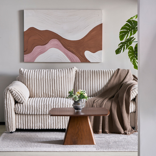 Τραπέζι Σαλονιού (80x80x42) Spitishop Kiana Brown