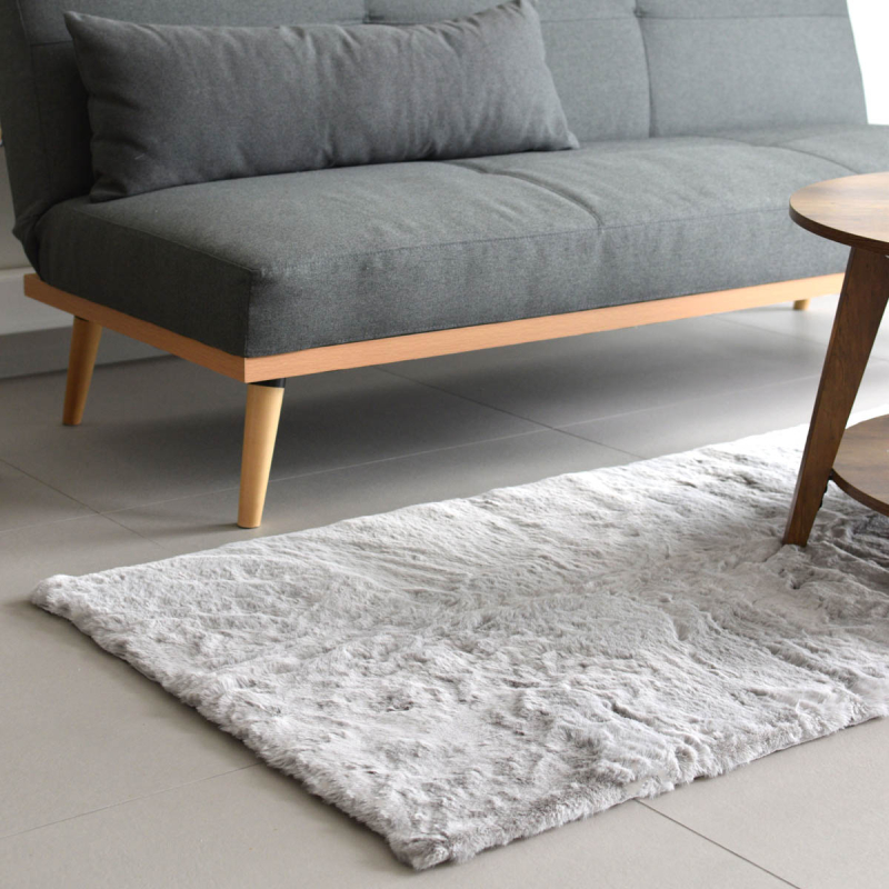 Xαλί Διαδρόμου Γούνινο (80x200) Ravelia Fluffy Light Grey