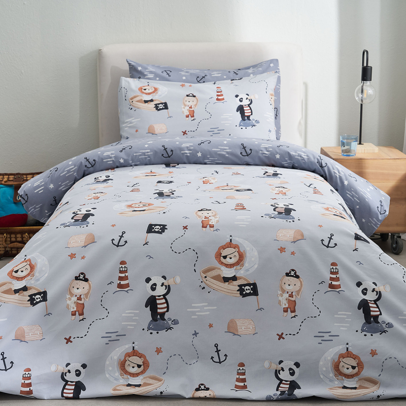 Παπλωματοθήκη Μονή (Σετ 170x240) 2 Όψεων Vesta Kids Pirate