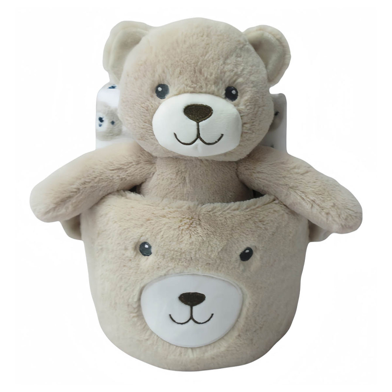 Κουβέρτα Fleece Αγκαλιάς (75x90) + Λούτρινο + Καλάθι Viopros Σχ. 710