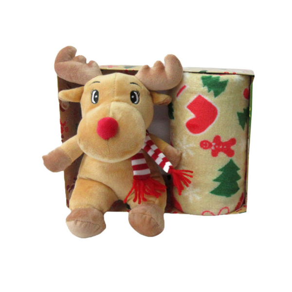 Χριστουγεννιάτικη Κουβέρτα Fleece Αγκαλιάς (75x90) + Λούτρινο Viopros Σχ. 750