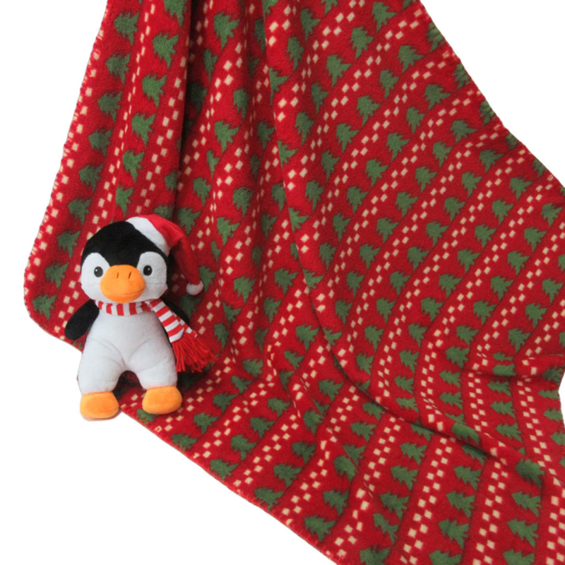 Χριστουγεννιάτικη Κουβέρτα Fleece Αγκαλιάς (75x90) + Λούτρινο Viopros Σχ. 751