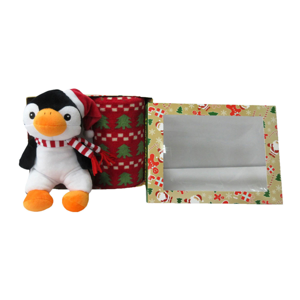 Χριστουγεννιάτικη Κουβέρτα Fleece Αγκαλιάς (75x90) + Λούτρινο Viopros Σχ. 751