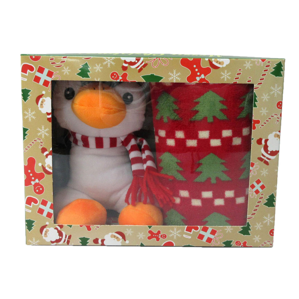 Χριστουγεννιάτικη Κουβέρτα Fleece Αγκαλιάς (75x90) + Λούτρινο Viopros Σχ. 751