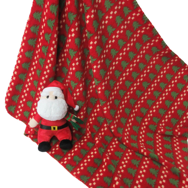 Χριστουγεννιάτικη Κουβέρτα Fleece Αγκαλιάς (75x90) + Λούτρινο Viopros Σχ. 752