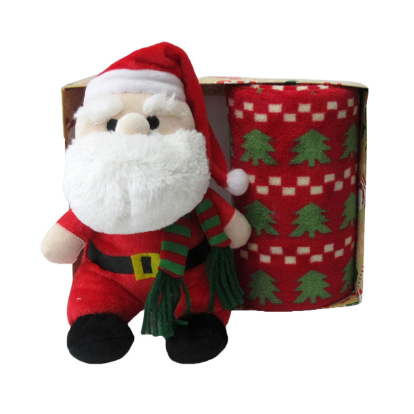 Χριστουγεννιάτικη Κουβέρτα Fleece Αγκαλιάς (75x90) + Λούτρινο Viopros Σχ. 752