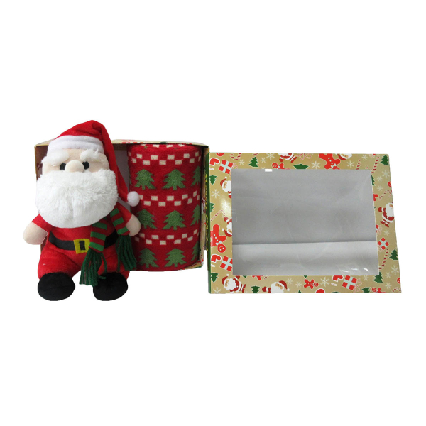 Χριστουγεννιάτικη Κουβέρτα Fleece Αγκαλιάς (75x90) + Λούτρινο Viopros Σχ. 752