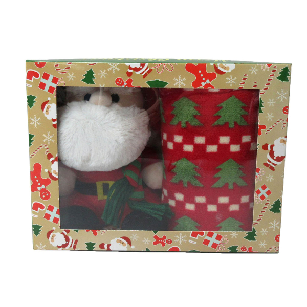 Χριστουγεννιάτικη Κουβέρτα Fleece Αγκαλιάς (75x90) + Λούτρινο Viopros Σχ. 752