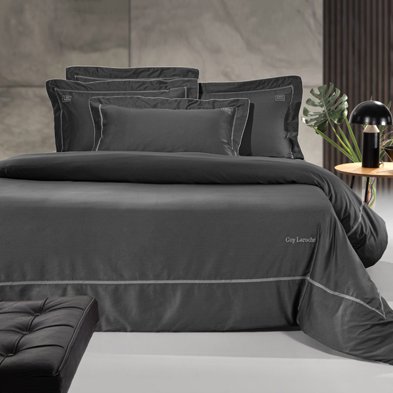Παπλωματοθήκη King Size (Σετ 250x240) Guy Laroche Elite Anthracite - Silver
