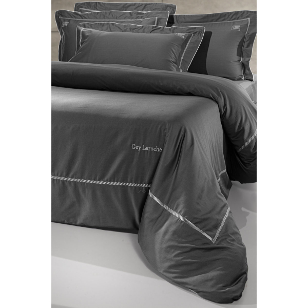 Παπλωματοθήκη King Size (Σετ 250x240) Guy Laroche Elite Anthracite - Silver