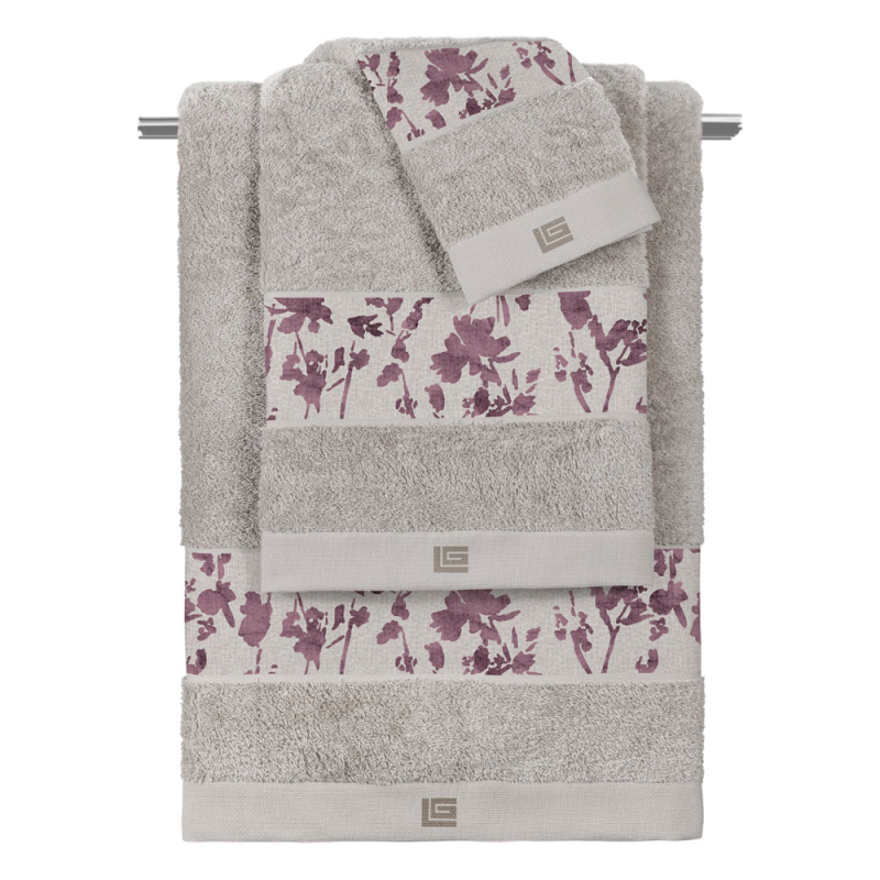 Πετσέτες Μπάνιου (Σετ 3τμχ) Guy Laroche Romance Melanze - Silver 500gsm