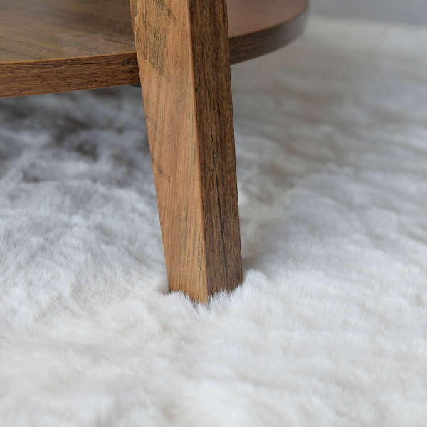 Γούνινο Xαλί Διαδρόμου (60x180) Ravelia Fluffy Cream Animal Shape