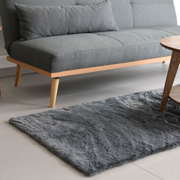 Xαλί Διαδρόμου Γούνινο (80x200) Ravelia Fluffy Dark Grey