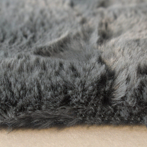 Γούνινο Xαλί Διαδρόμου (60x180) Ravelia Fluffy Dark Grey Animal Shape