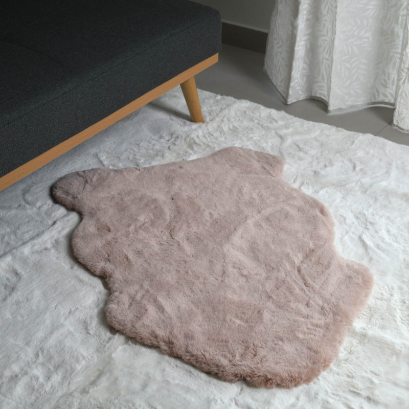 Πατάκι Γούνινο (60x90) Ravelia Fluffy Pink Animal Shape