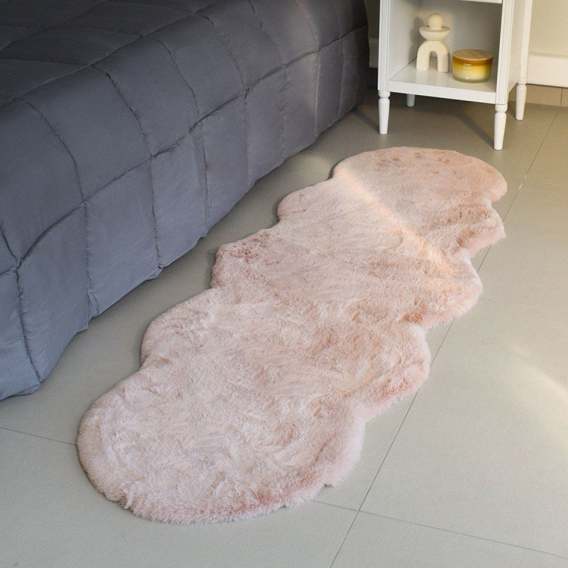 Γούνινο Xαλί Διαδρόμου (60x180) Ravelia Fluffy Pink Animal Shape