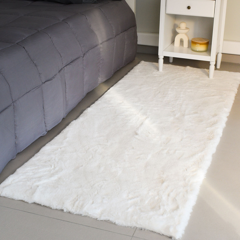 Γούνινα Χαλιά Κρεβατοκάμαρας (Σετ 3τμχ) Ravelia Fluffy Cream