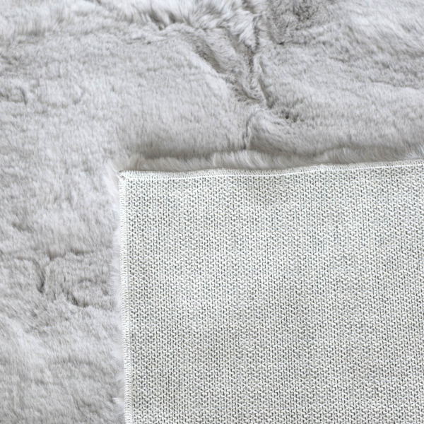 Γούνινα Χαλιά Κρεβατοκάμαρας (Σετ 3τμχ) Ravelia Fluffy Light Grey