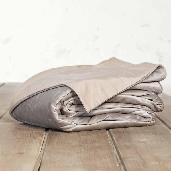 Παπλωματοθήκη Βελουτέ Υπέρδιπλη (220x240) 2 Όψεων Nima Bed Linen Nuan