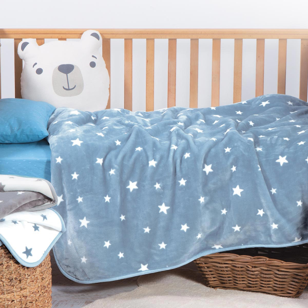 Κουβέρτα Βελουτέ Κούνιας (100x140) Nef-Nef Homeware Stellar