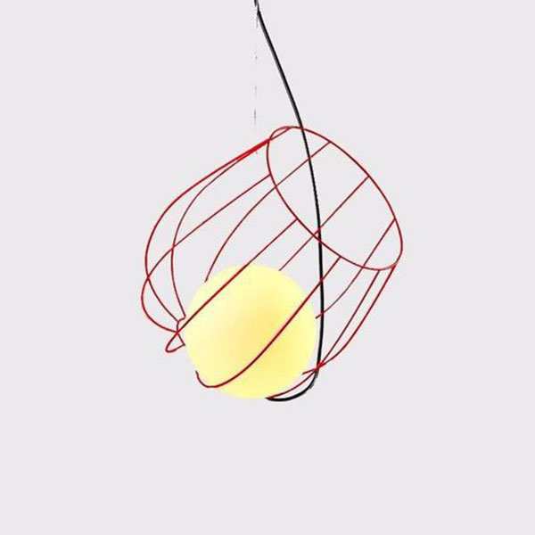 Φωτιστικό Οροφής Μονόφωτο Eurolamp Naxos 153-56322 Red