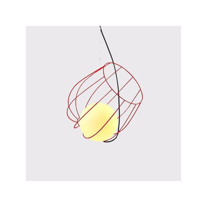 Φωτιστικό Οροφής Μονόφωτο Eurolamp Naxos 153-56322 Red