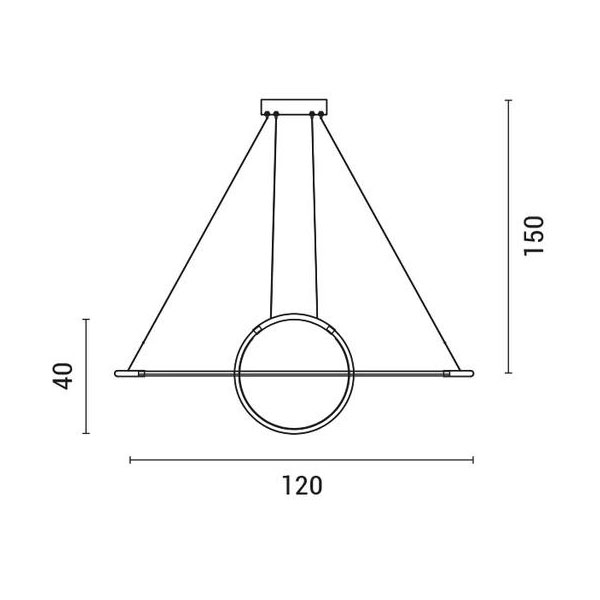 Φωτιστικό Οροφής Δίφωτο LED Eurolamp 144-16002 Gold