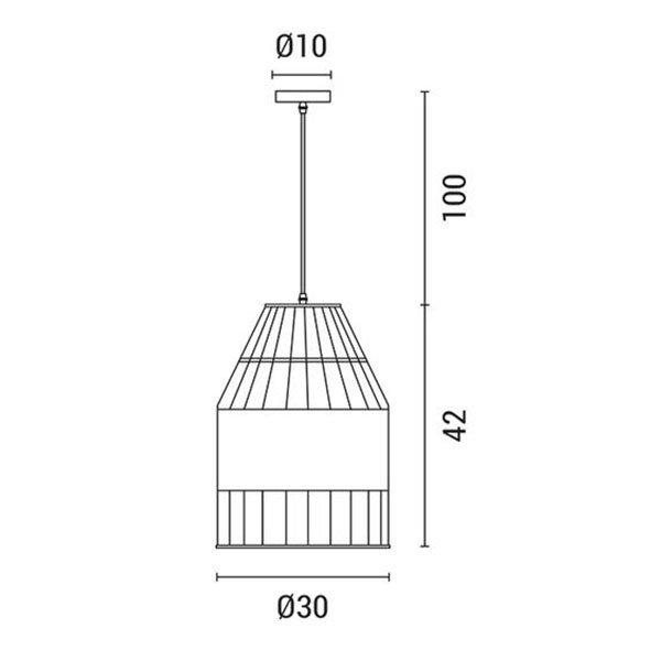 Φωτιστικό Οροφής Μονόφωτο Eurolamp 144-30006 Wood