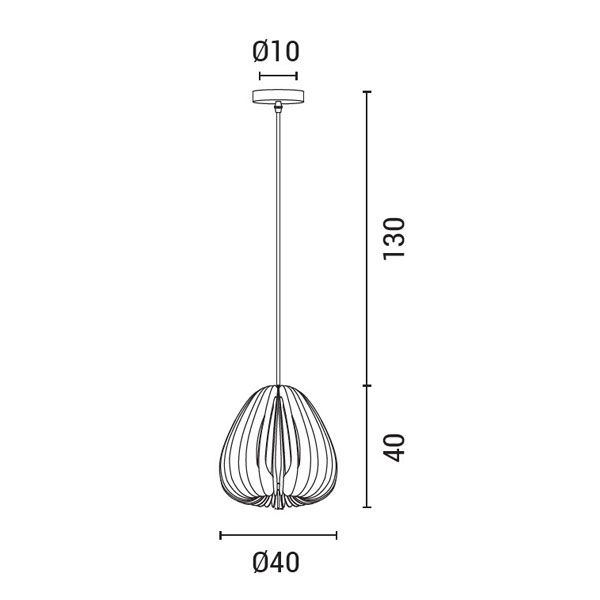 Φωτιστικό Οροφής Μονόφωτο Eurolamp 144-30011 Wood
