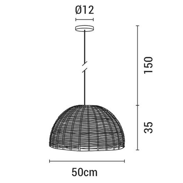 Φωτιστικό Οροφής Μονόφωτο Eurolamp Kai 144-33024 Black