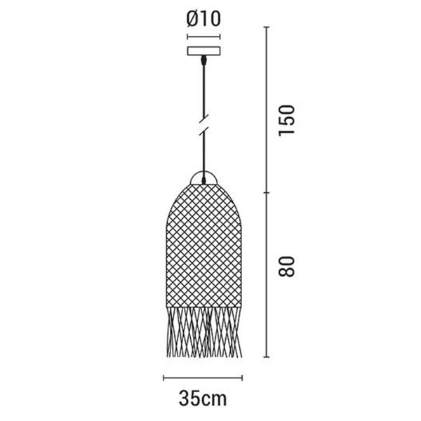 Φωτιστικό Οροφής Μονόφωτο Eurolamp Kai 144-33025 Natural