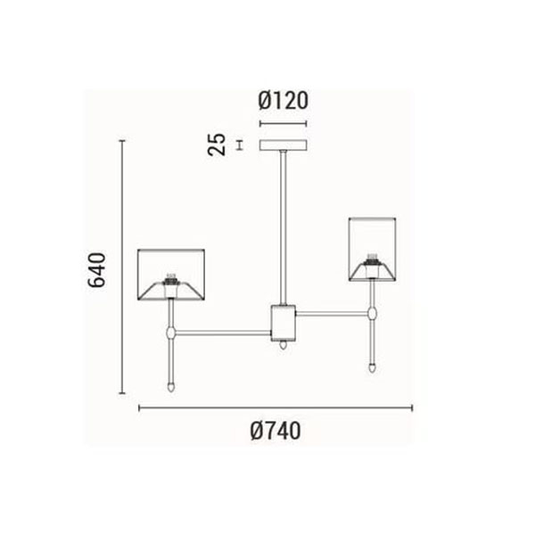 Φωτιστικό Οροφής Πολύφωτο Eurolamp Veli 144-24051 White/Black