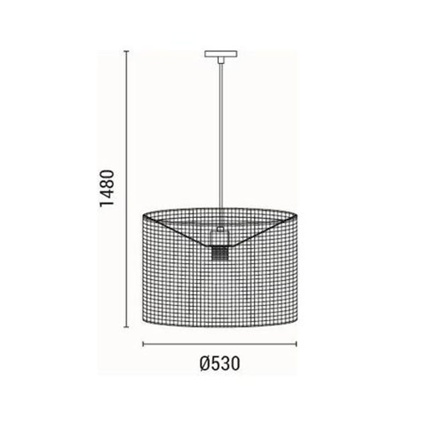 Φωτιστικό Οροφής Μονόφωτο Eurolamp 144-33098 Jute