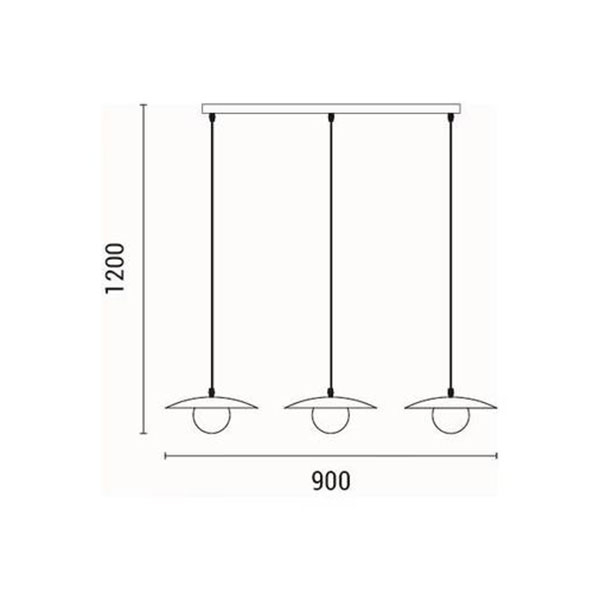Φωτιστικό Οροφής Τρίφωτο Eurolamp Coba Cabana 144-28526 White