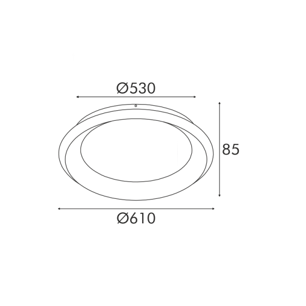 Φωτιστικό Πλαφονιέρα LED 3 CCT Aca Diana BR71LEDC61BKCCT Matt Black