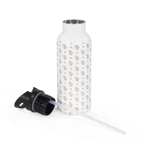 Παγούρι - Θερμός 500ml Με Καλαμάκι Walking Mum Botton Flowers