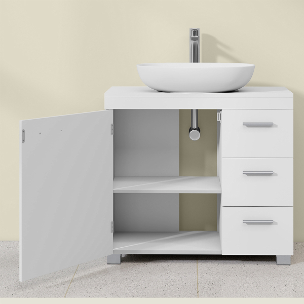 Ντουλάπι Μπάνιου Για Νιπτήρα Με Συρτάρια (70x30x64) Vasagle BBK503W10V2