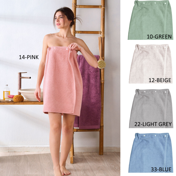 Πετσέτα Σώματος Με Κουμπιά (70x140) Kentia Versus Victor 380gsm