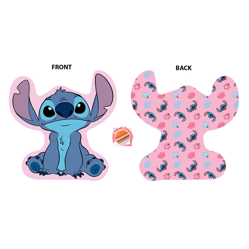 Διακοσμητικό Μαξιλάρι Βελουτέ 2 Όψεων Dimcol Stitch 689 Pink 20cm