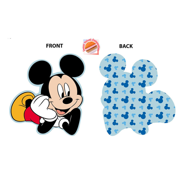 Διακοσμητικό Μαξιλάρι Βελουτέ 2 Όψεων Dimcol Mickey 694 Sky Blue 20cm