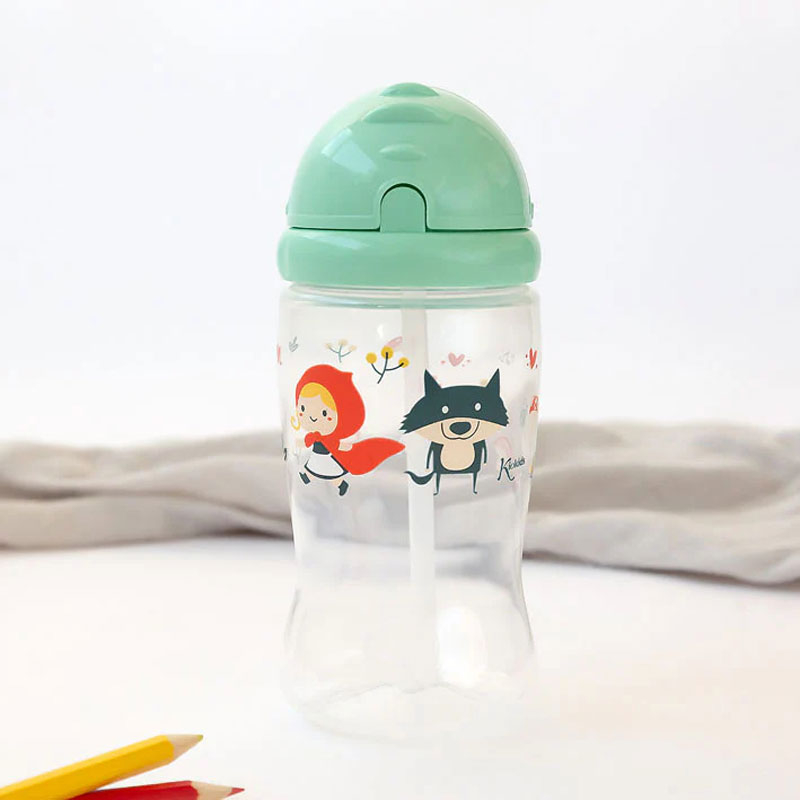 Παγούρι Με Καλαμάκι 350ml Kiokids Κοκκινοσκουφίτσα 4951