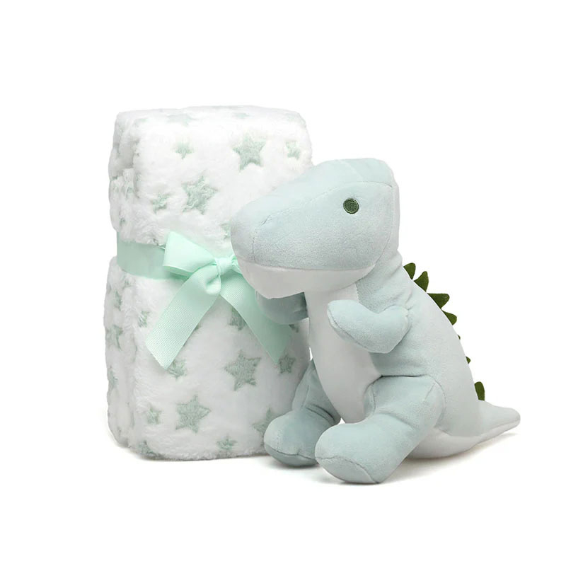 Κουβέρτα Fleece Αγκαλιάς (100x100) + Λούτρινο Kiokids 6060 Μέντα