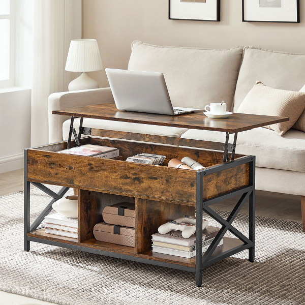 Τραπέζι Σαλονιού Με Σερβιτόρο & 3 Ράφια (100x50x49) Vasagle LCT202B01V1