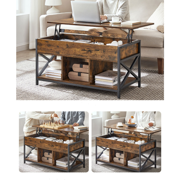 Τραπέζι Σαλονιού Με Σερβιτόρο & 3 Ράφια (100x50x49) Vasagle LCT202B01V1