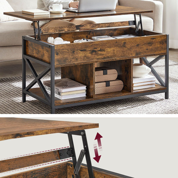 Τραπέζι Σαλονιού Με Σερβιτόρο & 3 Ράφια (100x50x49) Vasagle LCT202B01V1